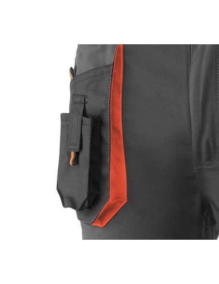 Pantalón multibolsillo gris/negro/naranja TOP RANGE 961
