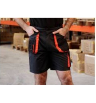 Pantalón corto negro/naranja TOP RANGE 962