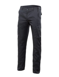 Pantalón multibolsillo negro 103001