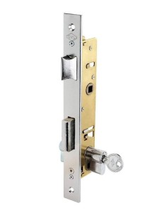 Cerradura embutir metálica mod 1984T frente inoxidable