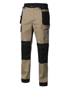 Pantalón canvas beige/negro STRETCH 103019S