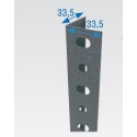 Ángulo estantería ranurado P35 metal galvanizado