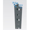 Ángulo estantería ranurado P35 metal galvanizado