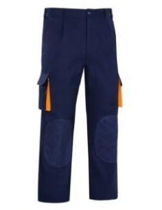 Pantalón multibolsillo marino/naranja CARGO PRGA