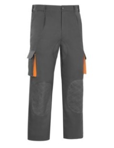 Pantalón multibolsillo gris/naranja CARGO PRGA