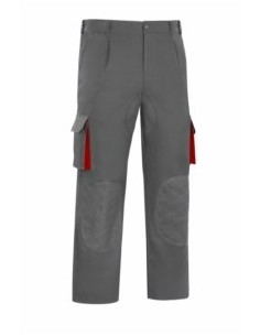 Pantalón multibolsillo gris/rojo CARGO PRGM