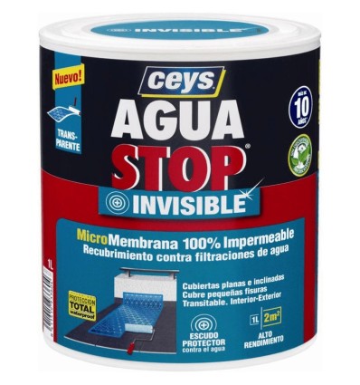 Membrana impermeabilizante transparente mod AGUASTOP INVISIBLE