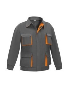 Cazadora multibolsillo gris/naranja CARGO PRA35