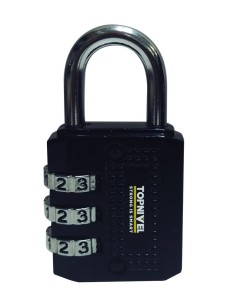 Candado seguridad combinación programable negro