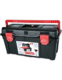 Caja de herramientas de plástico con estuche y bandeja mod 30