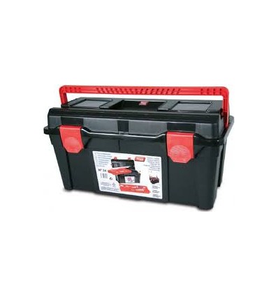 Caja de herramientas de plástico con estuche y bandeja mod 30