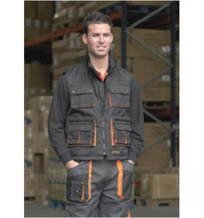 Chaleco térmico multibolsillo negro 837