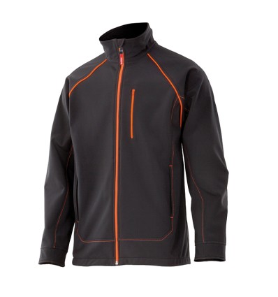 Chaqueta softshell negro/naranja fluor 206001