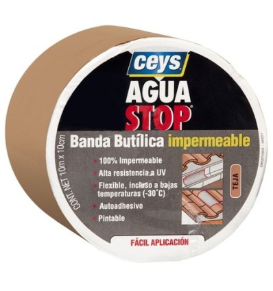 Rollo banda butilo 10cm x 3 m mod AGUASTOP