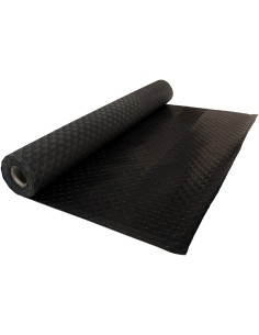 Pavimento goma bolo redondo liso negra 3 mm espesor