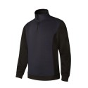 Sudadera cuello cremallera azul marino/negro 105703