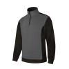 Sudadera cuello cremallera gris/negro 105703