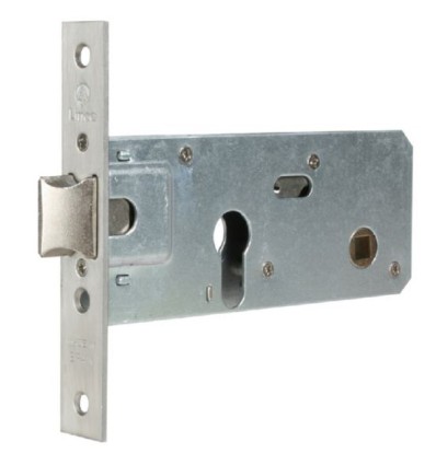 Cerradura embutir madera mod 5557 latón niquelado