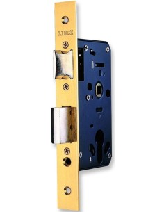 Cerradura embutir madera 5800 latón canto cuadrado