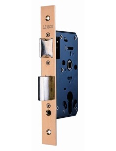 Cerradura embutir madera 5800 latón canto cuadrado
