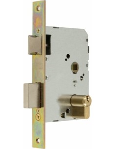 Cerradura embutir madera 2501-2 latón canto cuadrado
