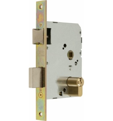 Cerradura embutir madera 2501-2 latón canto cuadrado