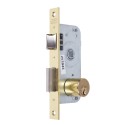 Cerradura madera embutir latonado con cuadradillo
