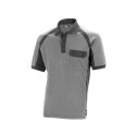 Polo manga corta gris/negro FLEX 670