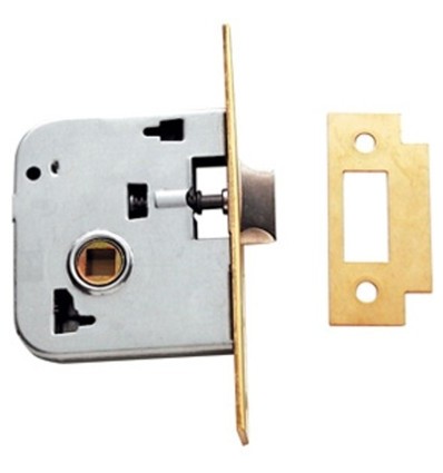 Cerradura madera embutir latonado con candado