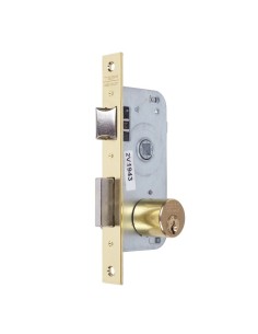 Cerradura madera embutir latonado con cuadradillo