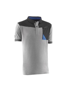 Polo manga corta gris/negro/azul KASUAL ONIX 977G
