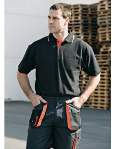 Polo manga corta negro TOP RANGE 647