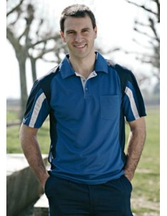 Polo manga corta azul/gris COOLWAY 920