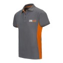 Polo manga corta gris/naranja 105504