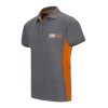 Polo manga corta gris/naranja 105504