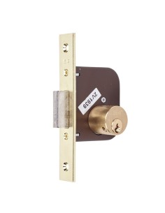 Cerradura madera embutir latonado con cuadradillo