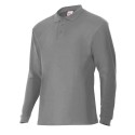 Polo piqué manga larga gris 105503