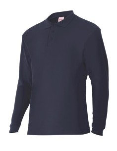 Polo piqué manga larga azul marino 105503