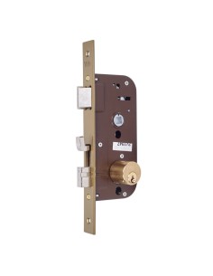 Cerradura madera embutir latonado con cuadradillo