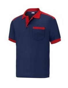 Polo manga corta marino/rojo CARGO AM