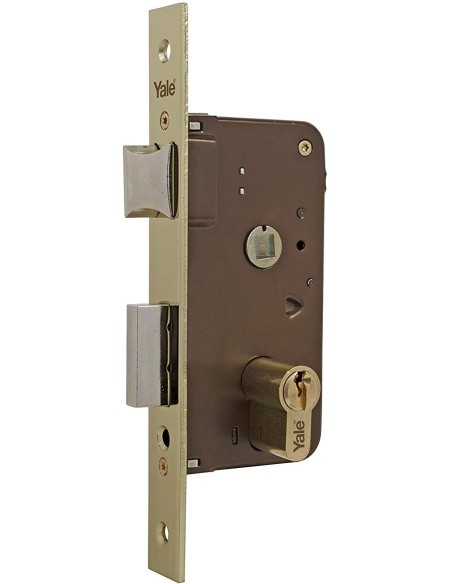 Cerradura embutir madera mod 600 hierro latonado