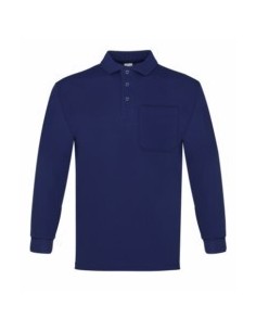 Polo manga larga azul CM-101