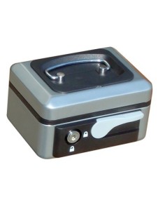 Caja de caudales/alhajas plata con pulsador