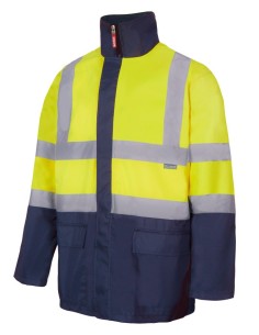 Parka alta visibilidad 4 en 1 amarillo/navy 306003