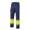 Pantalón multibolsillo alta visibilidad navy/amarillo 157