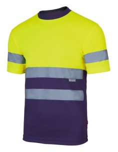 Camiseta alta visiblidad amarillo/navy 305506