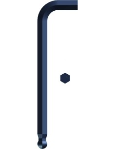 Llave allen larga punta bola