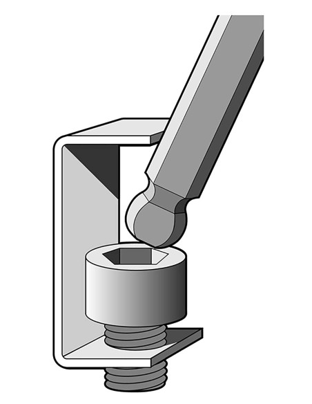 Llave allen larga punta bola