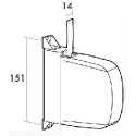 Recogedor persana 14 mm sobreponer plástico