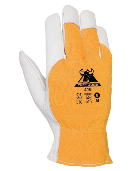 Guante cuero flor vacuno dorso INTERLOCK 416